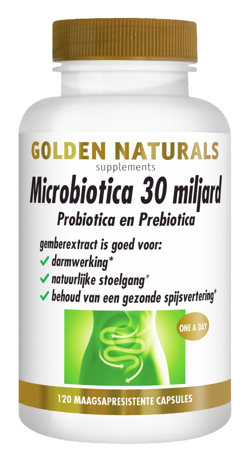 Golden Naturals Microbiotica 30 Miljard Capsules afbeelding 1