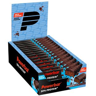 Powerbar 30% Protein Plus Chocolate Voordeelverpakking 15x55GR Powerbar 30% Protein Plus Chocolate Voordeelverpakking 15x55GR