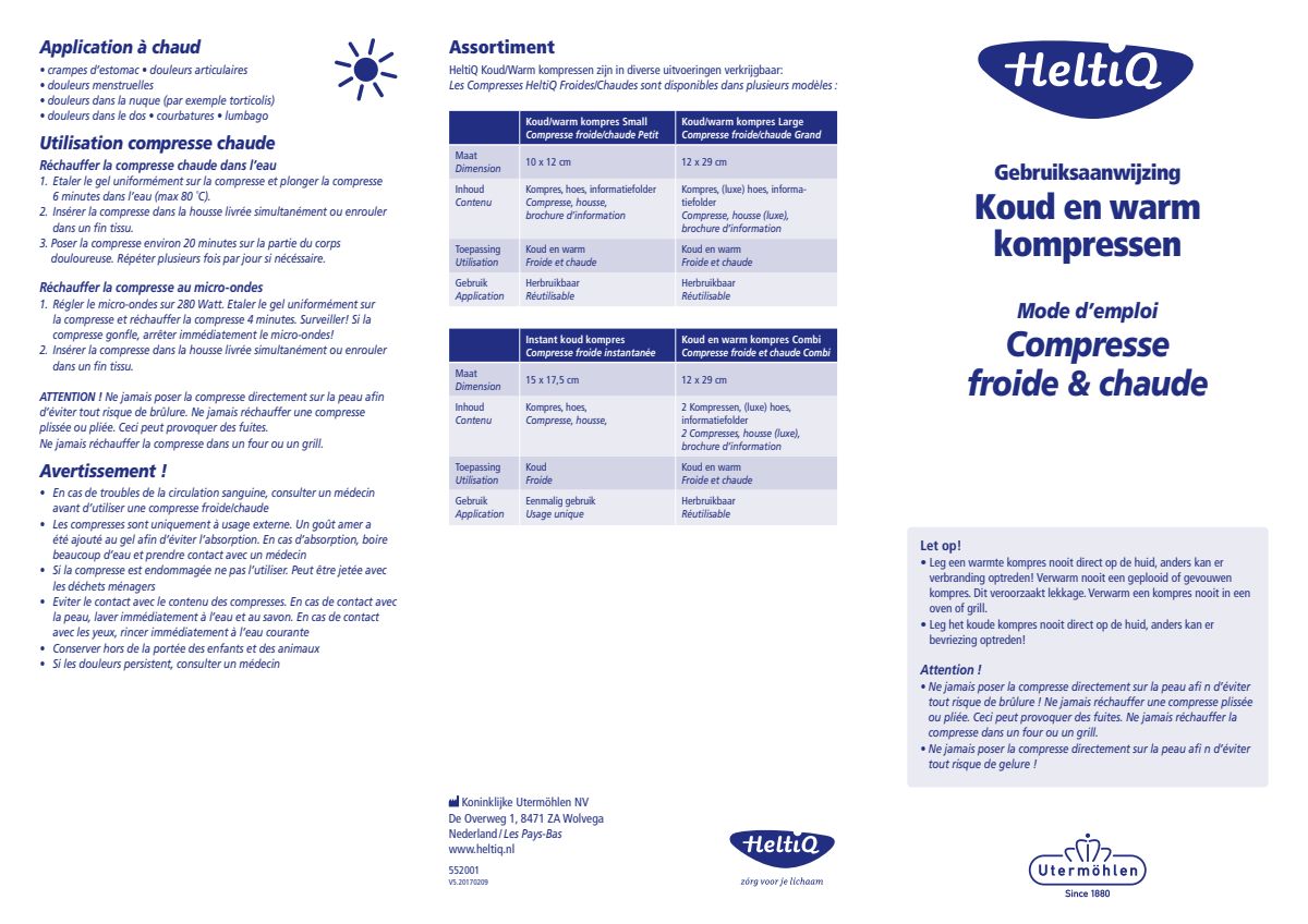 Koud/Warm Kompres Small afbeelding van document #1, instructions