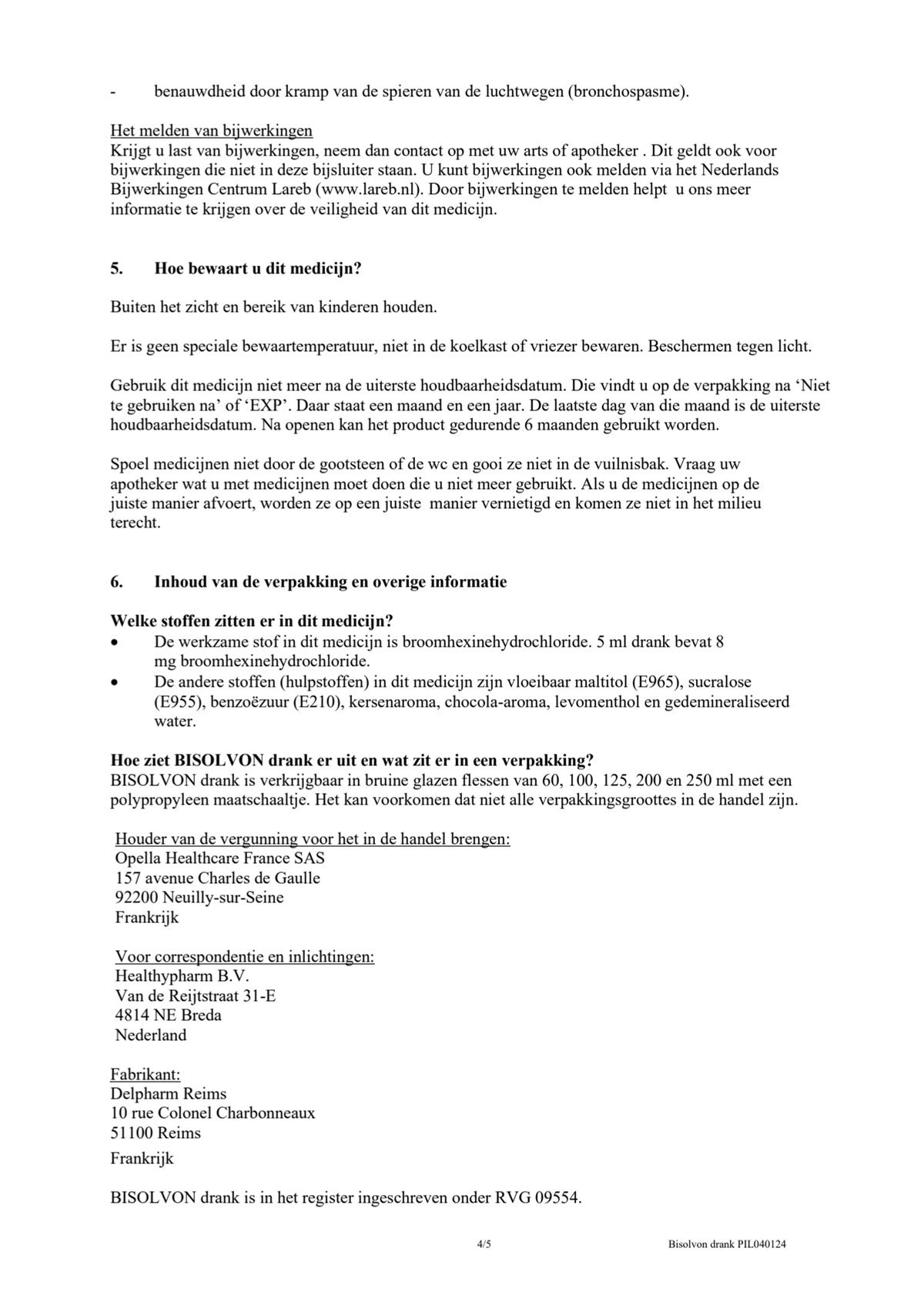 Drank 8mg/5ml afbeelding van document #4, leaflet