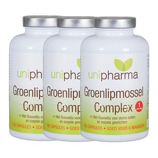 Unipharma Groenlipmossel Complex Capsules Multipack 3x180CP