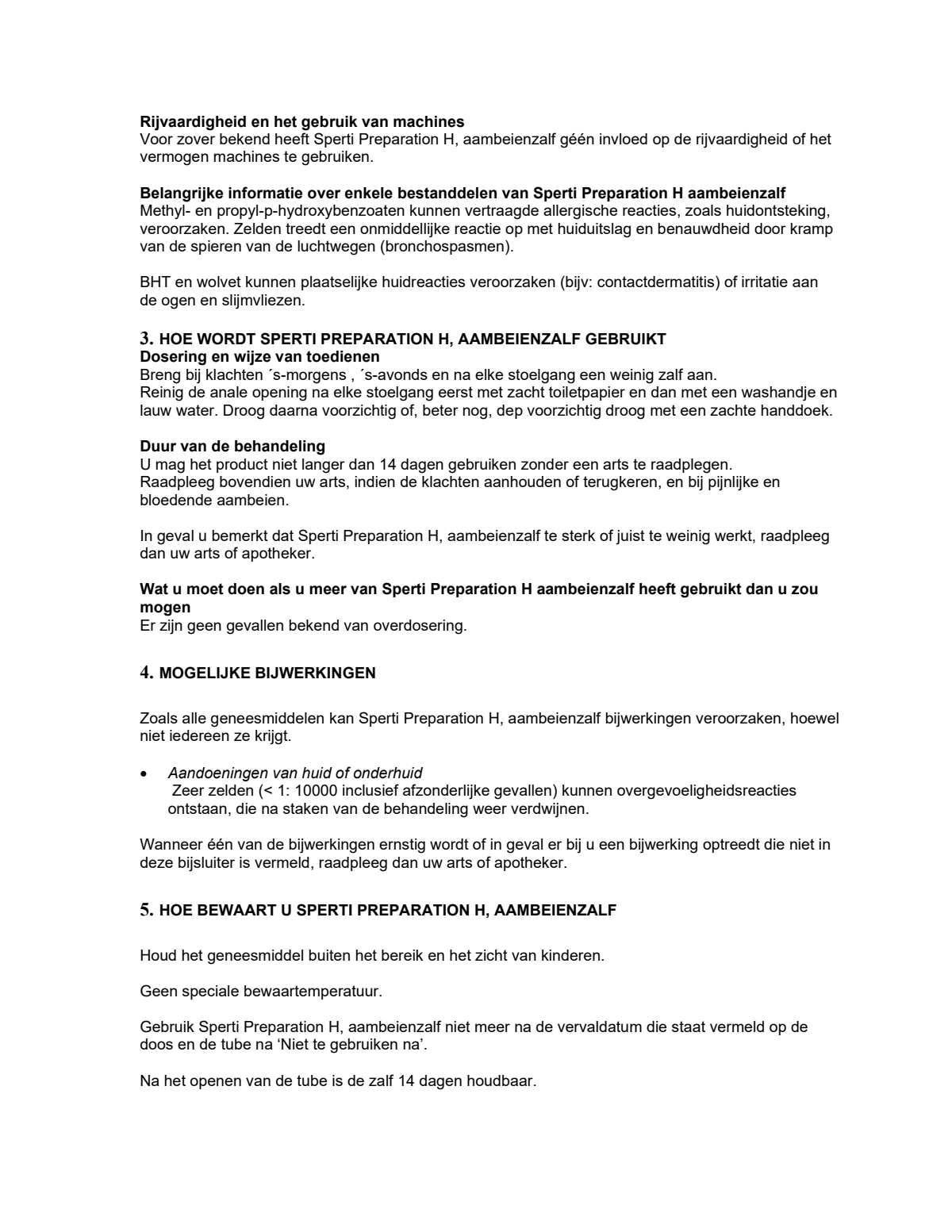 Preparation H Aambeienzalf afbeelding van document #2, leaflet