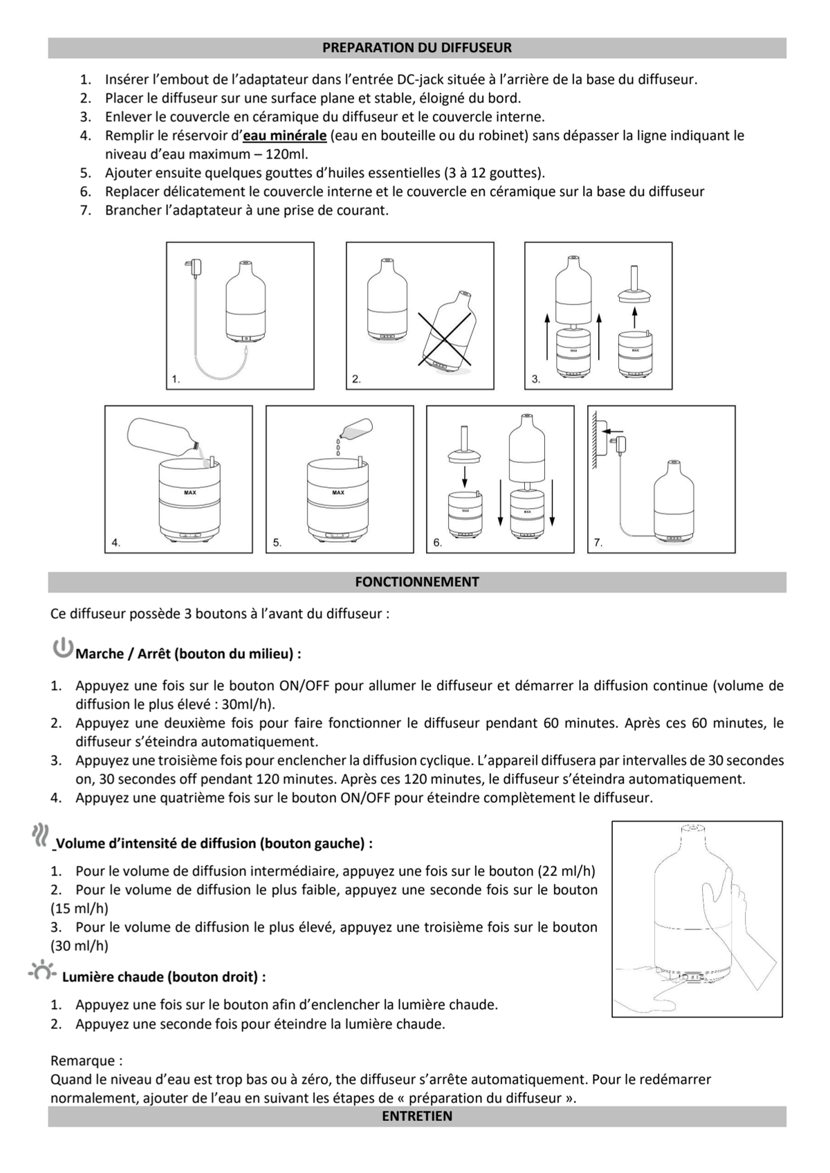 Empire Aroma Diffuser afbeelding van document #9, instructions