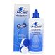 Unicare Alles-in-één Vloeistof Zachte Contactlenzen + Lenzenhouder 360ML verpakking met fles