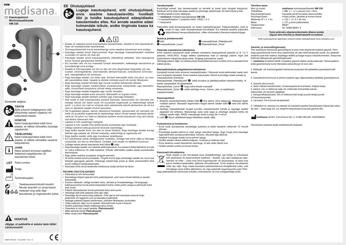 HM 330 Mini Hand Massage afbeelding van document #21, instructions