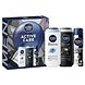 Nivea Men Active Care Skincare Kit 1ST Giftset met inhoud ernaast