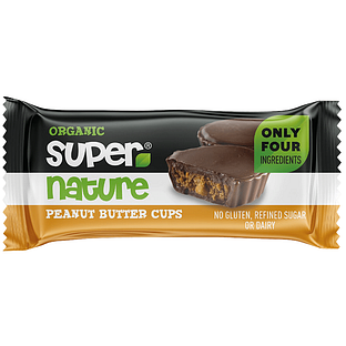 Super Nature Organic Peanut Butter Cups 40GR Super Nature Organic Peanut Butter Cups 40GR