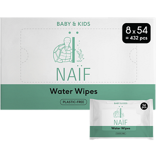 Naif Baby & Kids Water Billendoekjes Voordeelverpakking 8x54ST