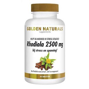 Golden Naturals Rhodiola 2500 mg Tabletten 60TB