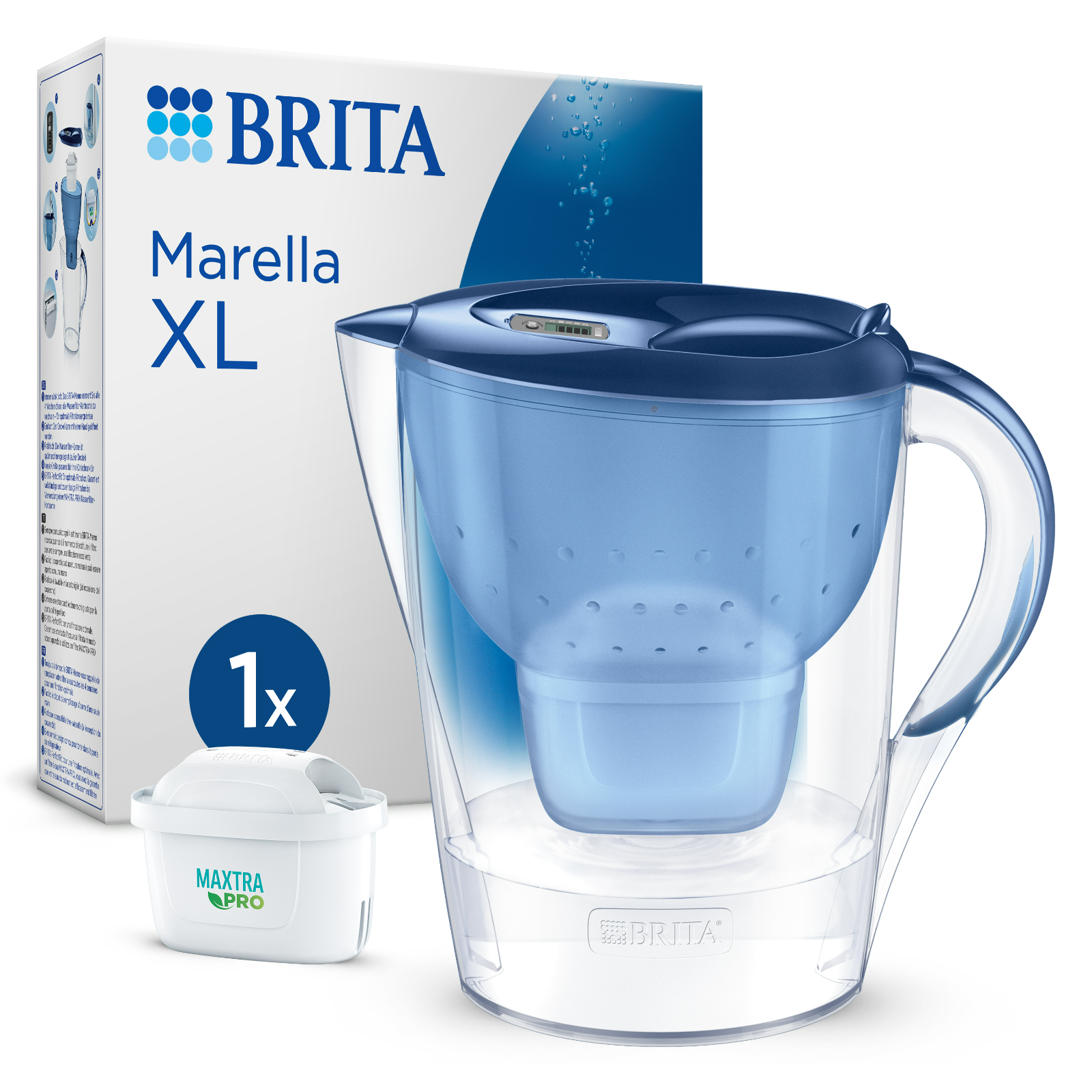 Brita Waterfilterkan Marella Blauw XL + 1 Maxtra Filterpatroon afbeelding