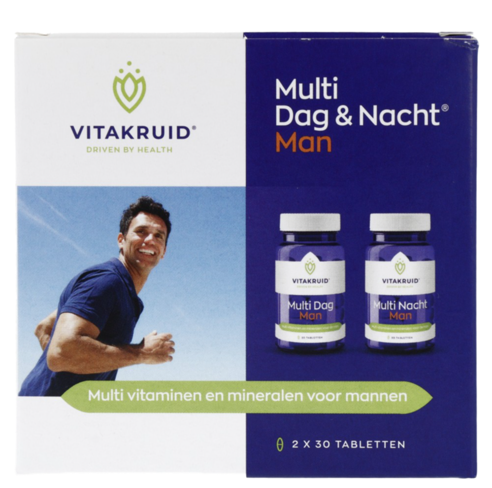 Vitakruid Multi Dag & Nacht Man 100% Vegan 2 x 30