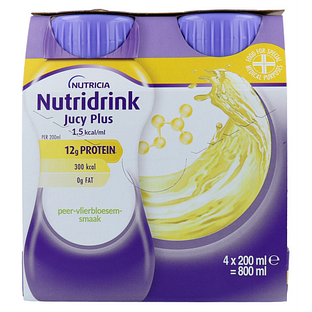 Nutridrink Jucy Plus Peer-Vlierbloesem 800ML