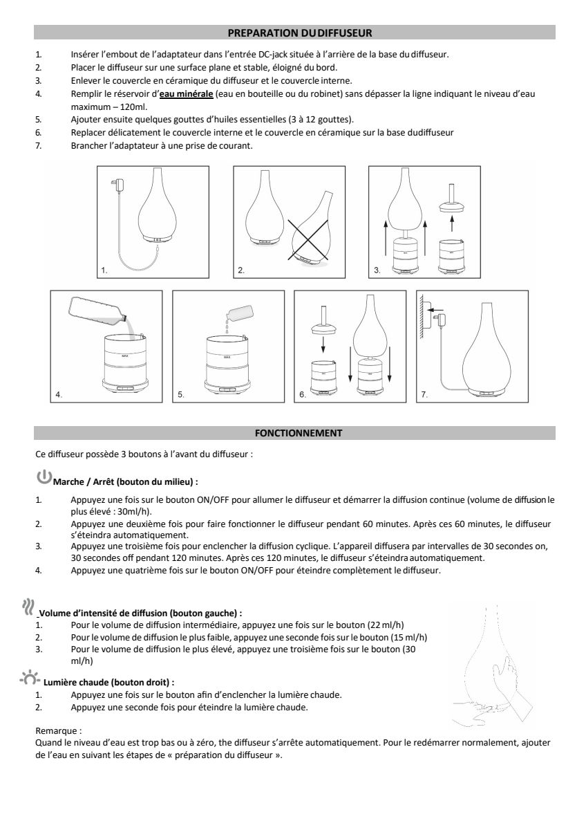 Impulse Aroma Diffuser afbeelding van document #9, instructions