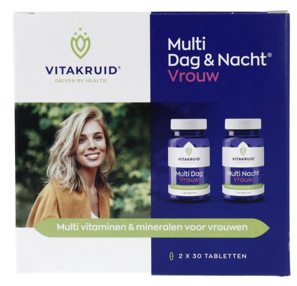 Vitakruid Multi Dag & Nacht Vrouw 100% Vegan 2 x 30 afbeelding 1