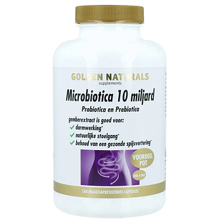 Golden Naturals Microbiotica 10 Miljard Capsules 180VCP