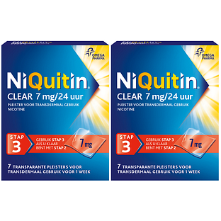 Niquitin Clear Pleister Twee Weken Behandeling 2x7ST