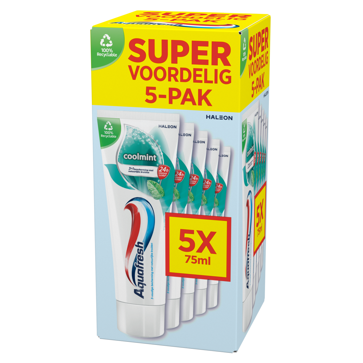 Aquafresh Coolmint Tandpasta 5-Pack afbeelding