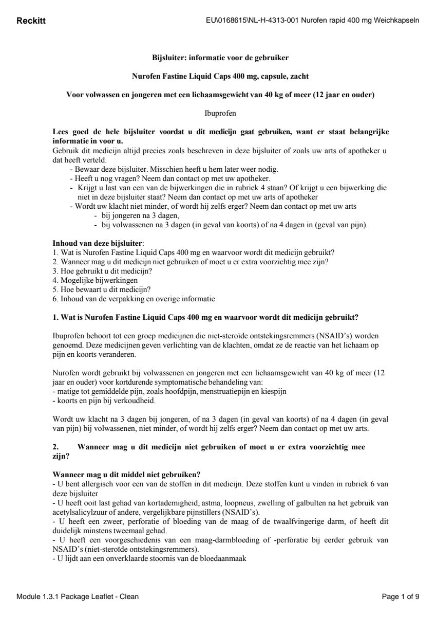 Fastine 400mg Capsules afbeelding van document #1, leaflet