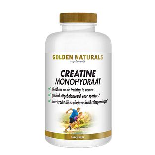Golden Naturals Creatine Monohydraat Capsules 180ST