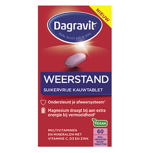 Dagravit Weerstand Suikervrije Kauwtabletten 60KTB