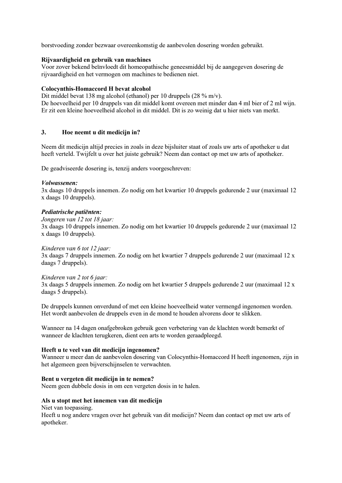 Colocynthis Homaccord afbeelding van document #2, leaflet