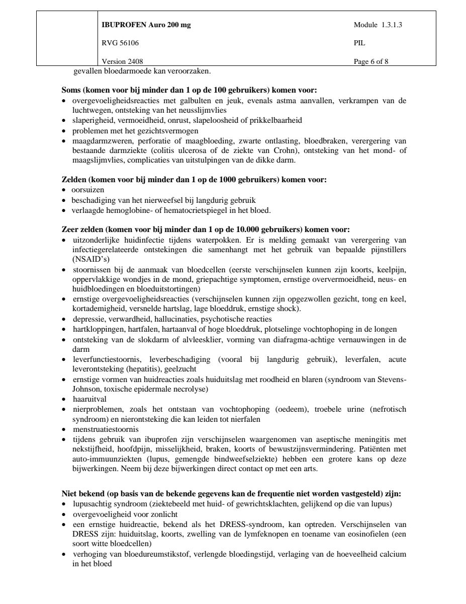 Ibuprofen 200mg afbeelding van document #6, leaflet