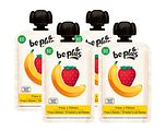 Be Plus Knijpfruit Strawberry &amp; Banana Multiverpakking 4x100GR