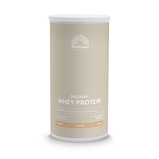 Mattisson HealthStyle Biologische Wei Proteïne Cacao 450GR Mattisson HealthStyle Biologische Wei Proteïne Cacao 450GR