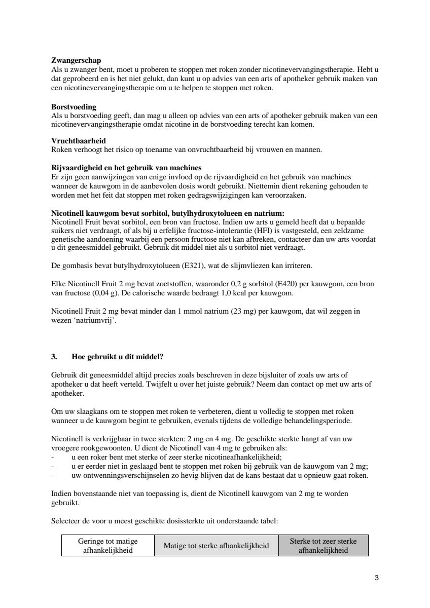 Kauwgom Fruit 2 mg - voor stoppen met roken afbeelding van document #3, leaflet