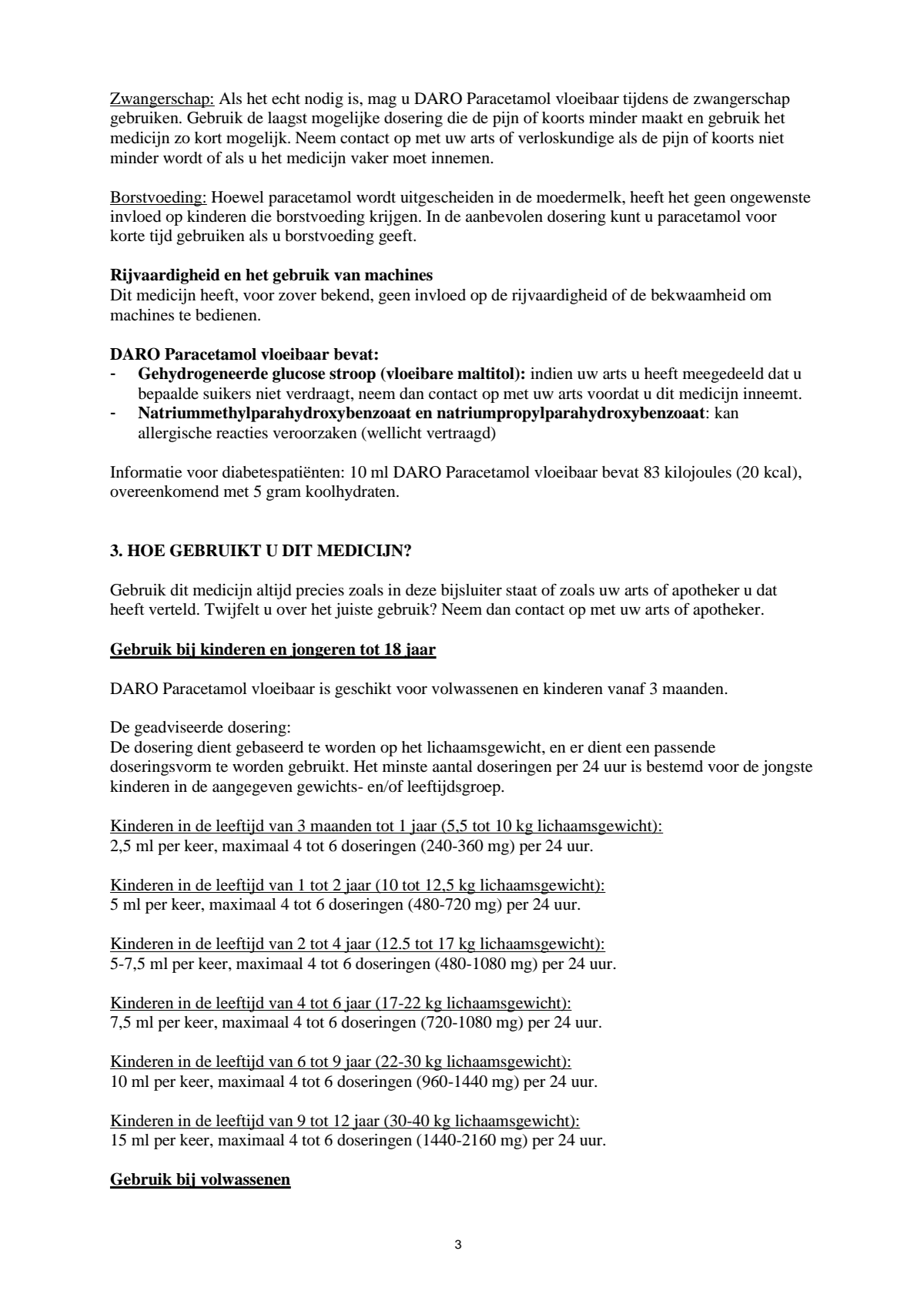 Vloeibare Paracetamol afbeelding van document #3, leaflet