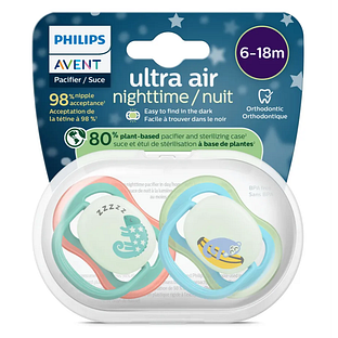 Avent Ultra Air Fopspeen Nacht Aap 6-18M 2ST