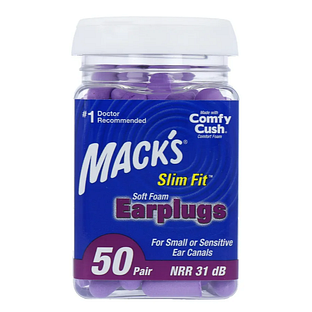 Macks Soft Foam Earplugs SafeSound Slim Fit 50PR