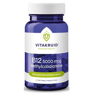 Vitakruid B12 5000 mcg Actief Methylcobalamine Vitamine 60TB