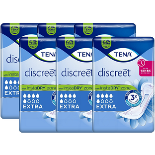 TENA Discreet Extra Verband Multiverpakking 6x20ST TENA Discreet Extra Verband Multiverpakking 6x20ST