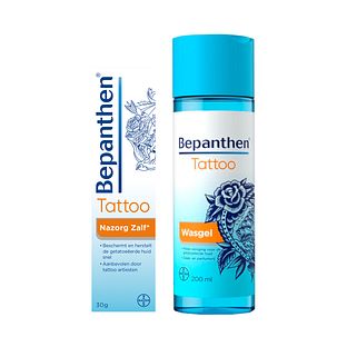 Bepanthen Tattoo Nazorgpakket met Nazorgzalf en Wasgel 2 stuks Bepanthen Tattoo Nazorgpakket met Nazorgzalf en Wasgel 2 stuks