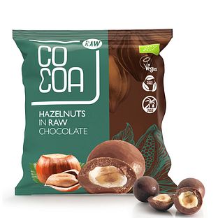 Cocoa Hazelnoten met Pure Chocolade RAW 70GR