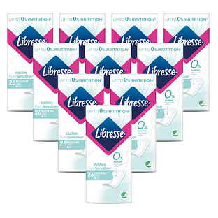 Libresse Dailies Pure Sensitive Inlegkruisjes Multiverpakking 10x26ST