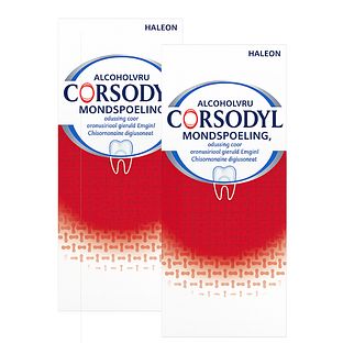 Corsodyl Mondspoeling - voor kortdurende  toepassing bij tandvleesontsteking - duoverpakking 2x300ML