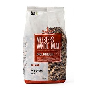 De Halm Muesli Vruchten Biologisch 750GR De Halm Muesli Vruchten Biologisch 750GR