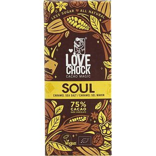 Lovechock Soul Vegan Pure Chocolade | Karamel Zeezout 70GR Lovechock Soul Vegan Pure Chocolade | Karamel Zeezout 70GR