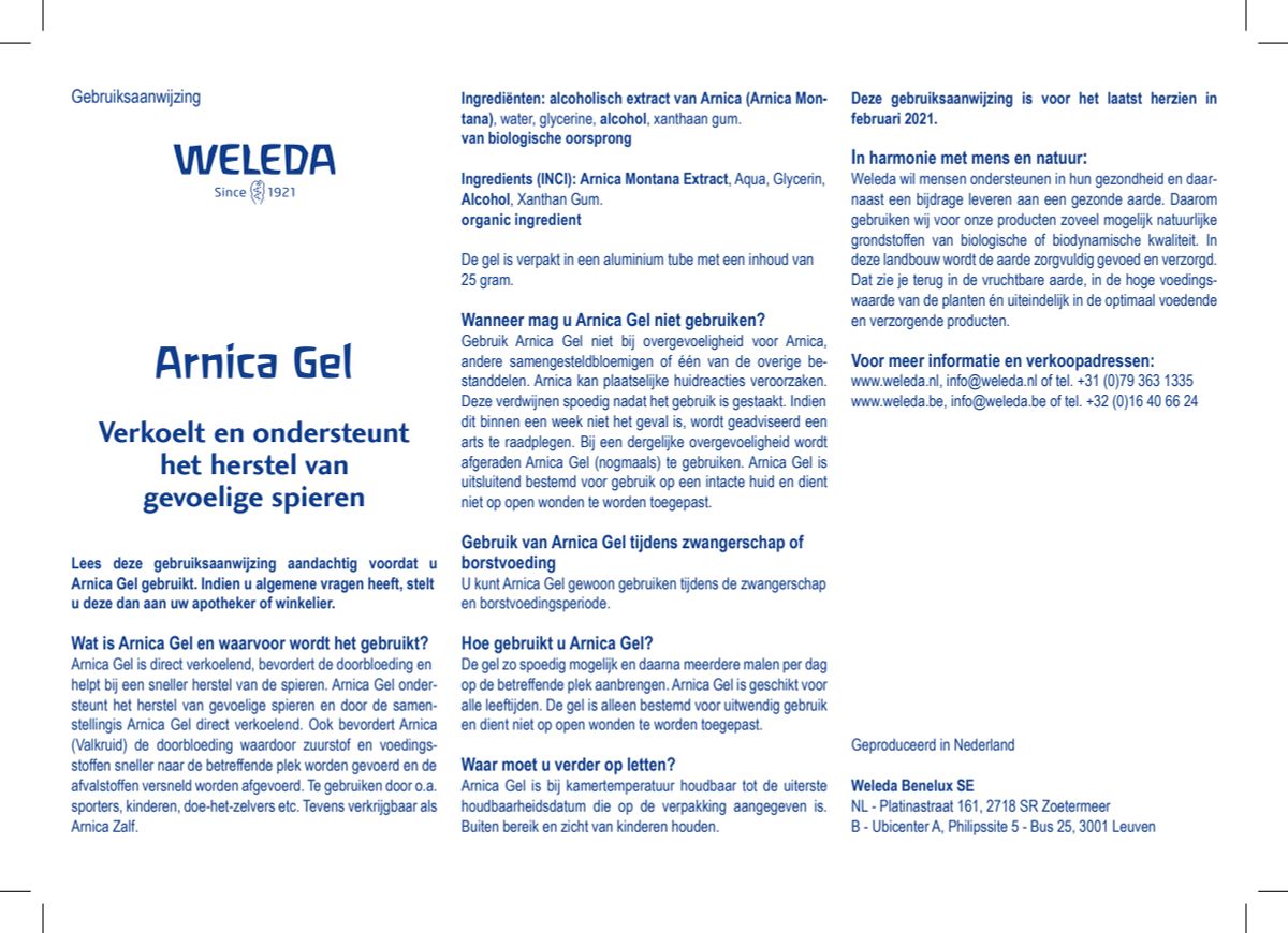 Arnica Gel afbeelding van document #1, instructions