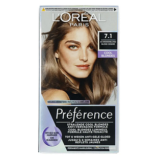 L'Oréal Paris Préférence Cool Blondes 7.1 As Middenblond 1ST