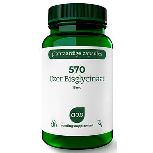 AOV 570 IJzer Bisglycinaat 15mg Vegacaps 90VCP
