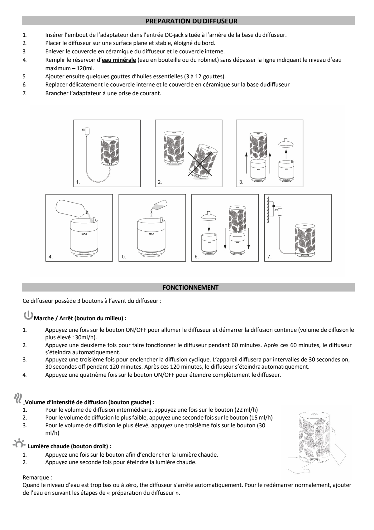 Leaves Aroma Diffuser afbeelding van document #9, instructions
