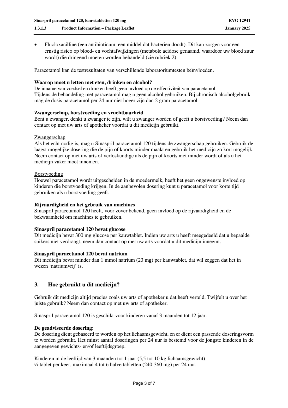 Paracetamol Tabletten 120mg afbeelding van document #3, leaflet