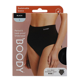 Boody Menstruatieondergoed Tailleslip Zwart Normaal/Hevig Maat L 1ST