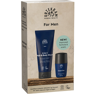 Urtekram For Men Hair & Body Wash - Cream Deo Giftset 1ST