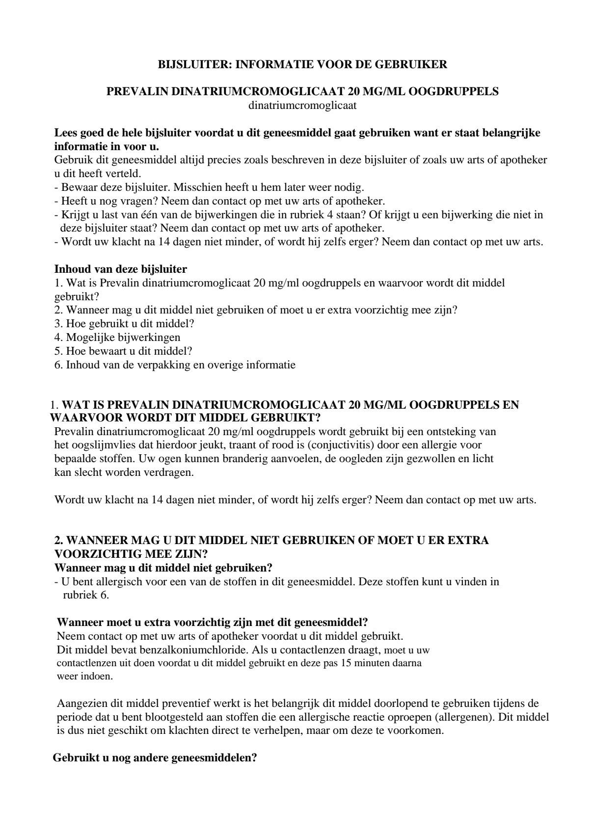 Oogdruppels afbeelding van document #1, leaflet