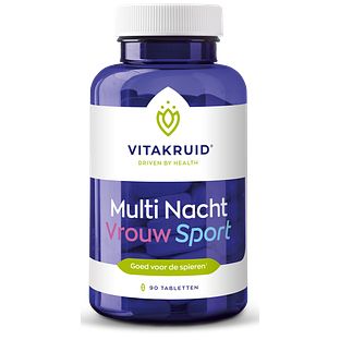 Vitakruid Multi Nacht Vrouw Sport 100% Vegan  Tabletten 90TB