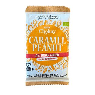 Chokay Caramel Peanut 0% Sugar Chocolate Bar 70GR
